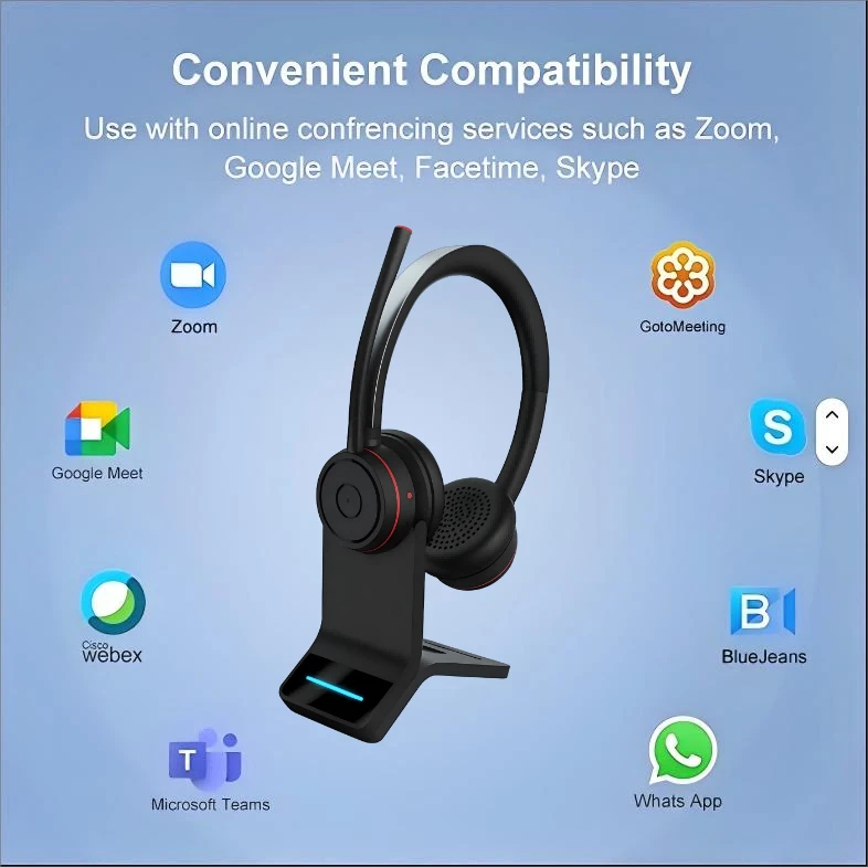 Wireless Bluetooth Headset For Work